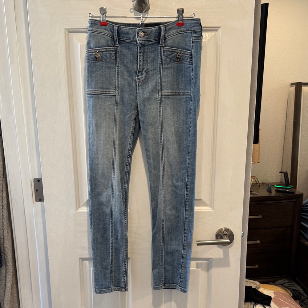 White House Black Market Light Blue Skinny Jeans slim high rise